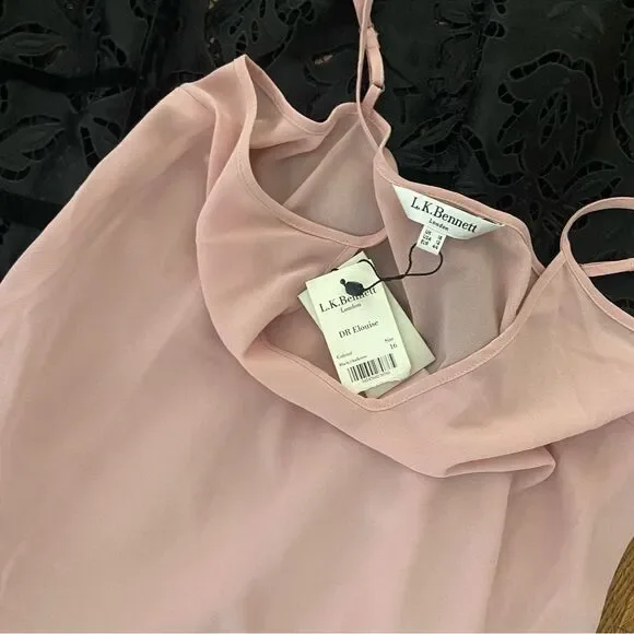 NWT New L.K. Bennett London Eloise black lace dress UK 16 US 12 - Picture 5 of 9